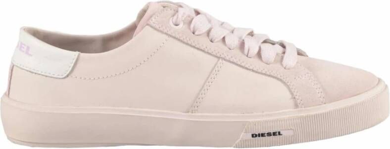 Diesel Leren Sneakers met Rubberen Zool Pink Dames