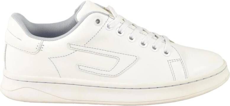 Diesel Leren sneakers met rubberen zool White Dames