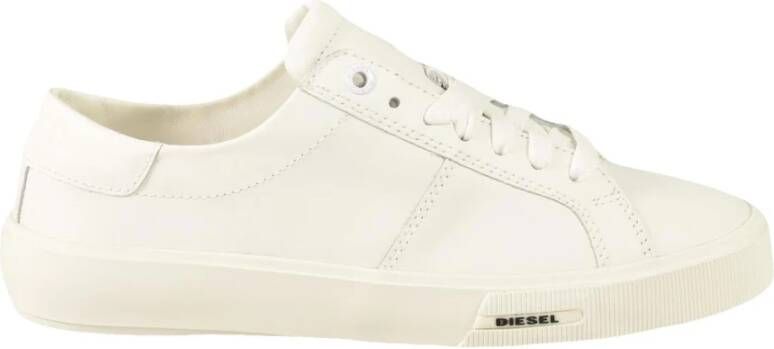 Diesel Leren Sneakers met Rubberen Zool White Dames