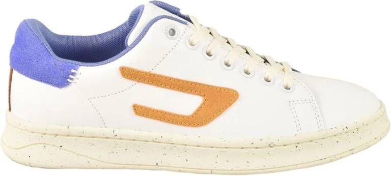 Diesel Leren Sneakers met Rubberen Zool White Dames