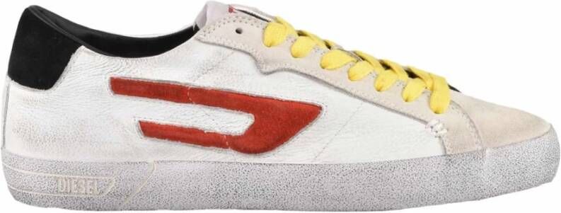 Diesel Leren Sneakers met Rubberen Zool White Heren