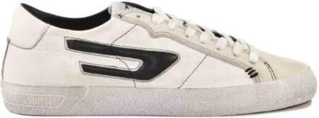 Diesel Leren Sneakers met Rubberen Zool White Heren