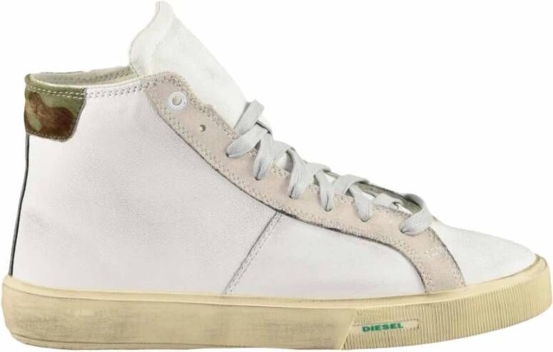 Diesel Leren Sneakers met Rubberen Zool White Heren