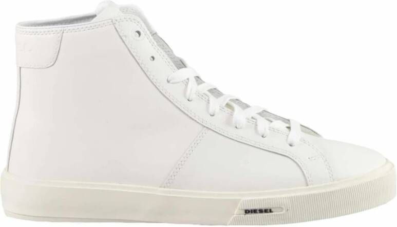 Diesel Leren Sneakers met Rubberen Zool White Heren