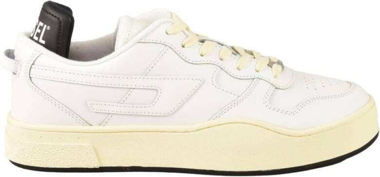 Diesel Leren Sneakers met Rubberen Zool White Heren