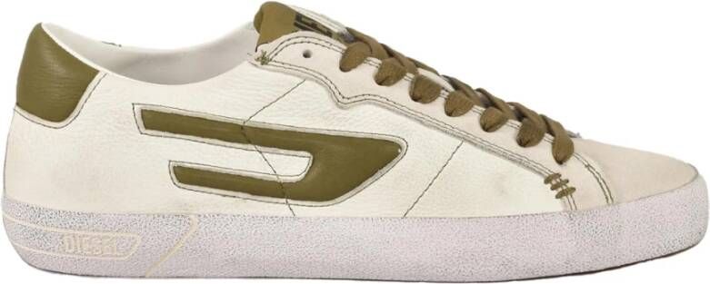 Diesel Leren Sneakers met Rubberen Zool White Heren