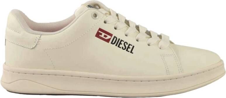 Diesel Leren Sneakers met Rubberen Zool White Heren