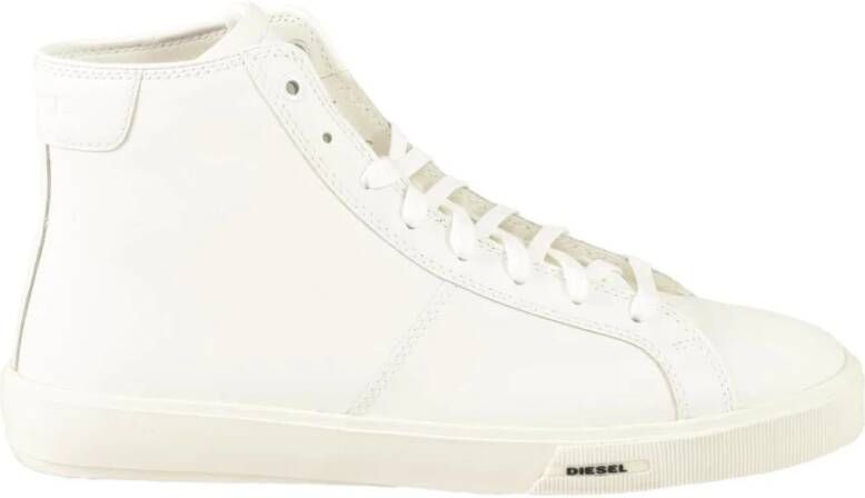 Diesel Leren Sneakers met Rubberen Zool White Heren