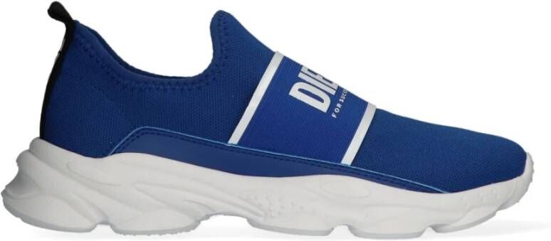 Diesel Lichtgewicht Blauwe Textiel Lage Sneakers Blue Dames