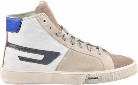 Diesel Moderne Leren Sneakers White Heren