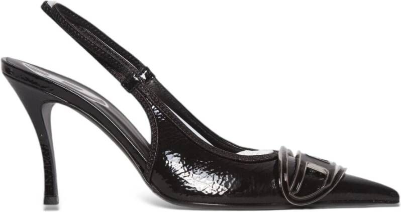 Diesel Ovale Slingback Schoenen Black Dames