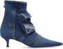 Diesel Puntige enkellaarsjes D-Venus Pocket LB Blue Dames - Thumbnail 1