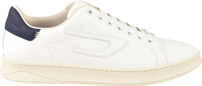 Diesel Rubber en leren sneakers White Heren