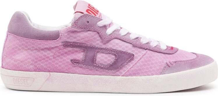 Diesel S-Leroji Low W Low-top sneakers in mesh and suede Pink Dames