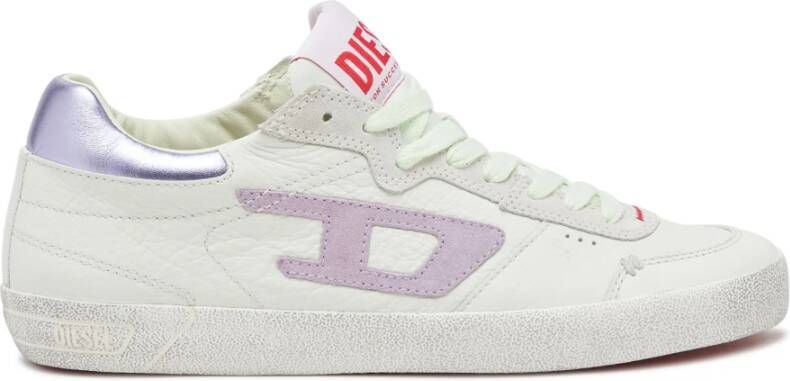 Diesel S-Leroji Low W Pastel leather and suede sneakers White Dames