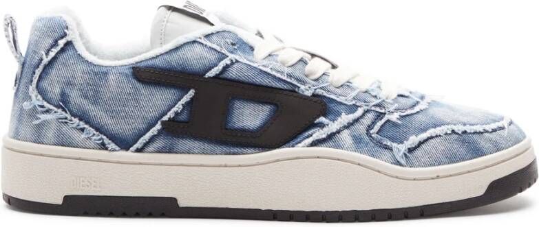 Diesel S-Ukiyo V2 Low-top sneakers in frayed denim Blue Heren