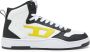 Diesel S-Ukiyo V2 Mid High-top sneakers in leather and nylon White Heren - Thumbnail 1