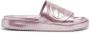 Diesel Sa-Slide D Oval W Metallic slide sandals with Oval D strap Purple Dames - Thumbnail 8