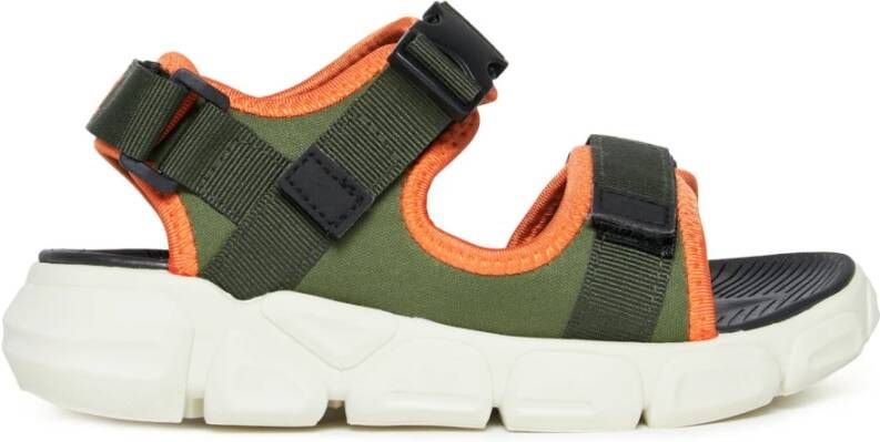 Diesel Sport sandalen met opvallende zool Green Unisex