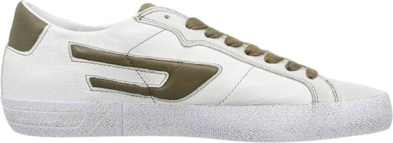 Diesel Witte Leren Sneakers met Veters Multicolor Heren