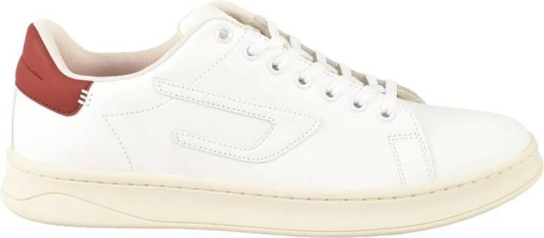 Diesel Witte Leren Veterschoenen White Heren