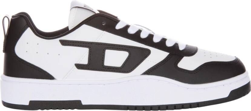 Diesel Zwart Wit Lage Trainers Mannen Black Heren