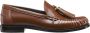 Dior Bruine Leren Loafer Schoenen Franje Detail Brown Dames - Thumbnail 1