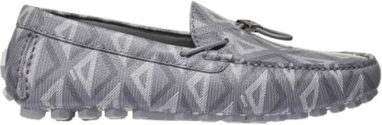 Dior Diamanten Mocassins met Koorddetail Gray Heren