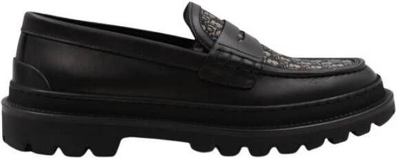 Dior Explorer Loafers met Oblique Monogram Print Black Heren