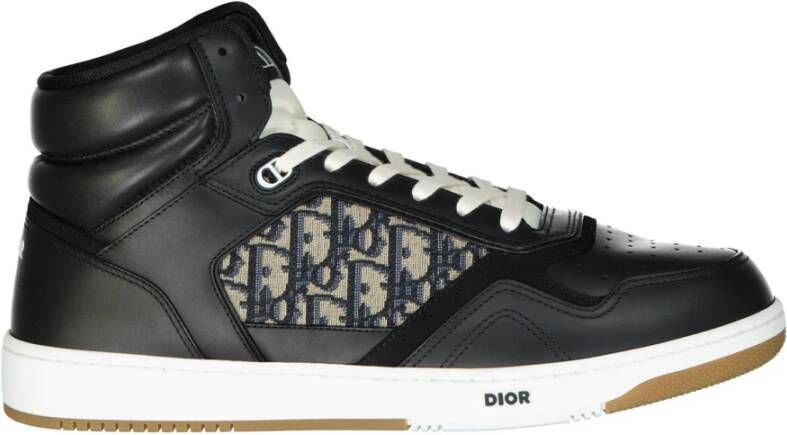 Dior High-Top Oblique Sneakers Black Heren