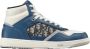 Dior High-Top Oblique Sneakers Blue Heren - Thumbnail 1
