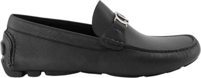 Dior Loafers van generfd kalfsleer met CD Icon-gesp Black Heren