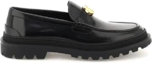 Dior Klassieke Leren Loafer Schoenen Black Heren