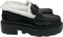 Dior Leren Logo Loafers Shearling Binnenzool Black Dames - Thumbnail 1