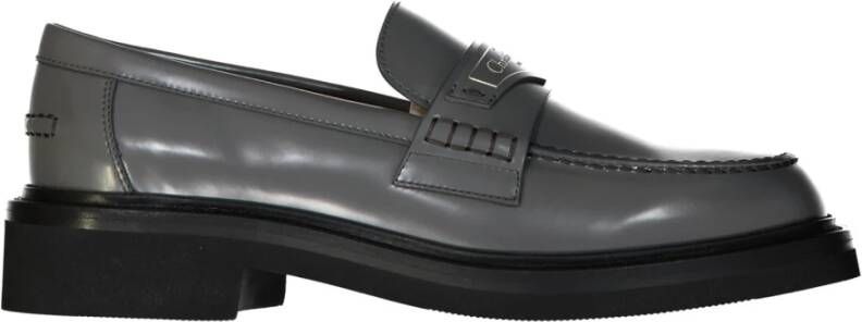 Dior Leren Logo Loafers Vrouwen Italië Gray Dames