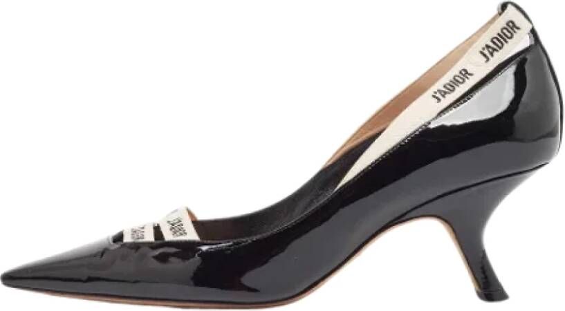 Dior Vintage Pre-owned Canvas heels Black Dames