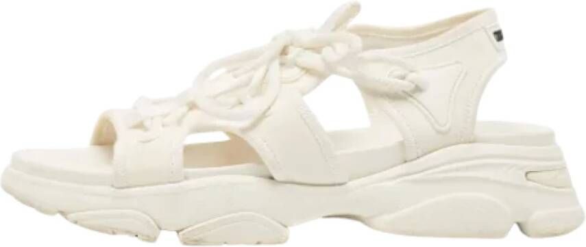 Dior Vintage Pre-owned Canvas sandals White Dames