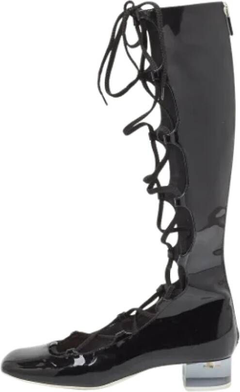 Dior Vintage Pre-owned Leather boots Black Dames