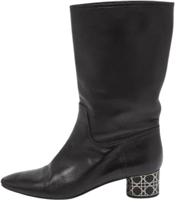 Dior Vintage Pre-owned Leather boots Black Dames