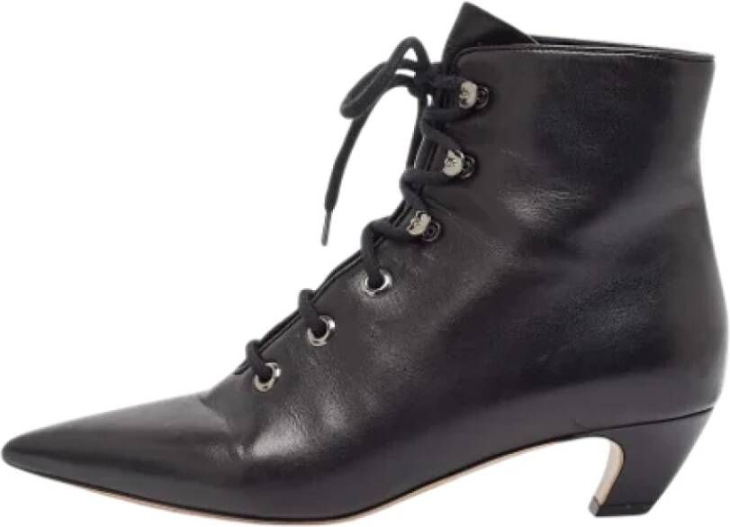 Dior Vintage Pre-owned Leather boots Black Dames