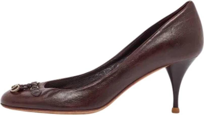 Dior Vintage Pre-owned Leather heels Brown Dames