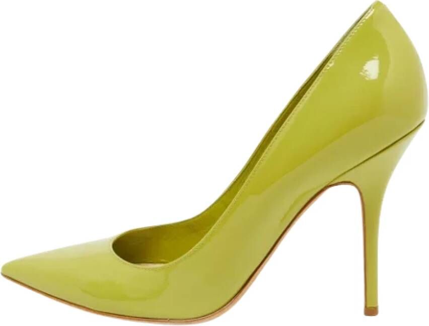 Dior Vintage Pre-owned Leather heels Green Dames