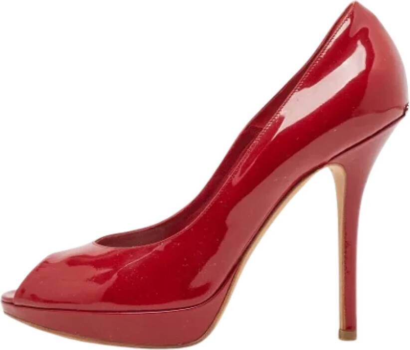 Dior Vintage Pre-owned Leather heels Red Dames