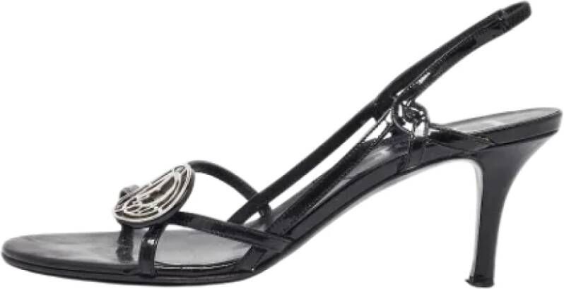 Dior Vintage Pre-owned Leather sandals Black Dames