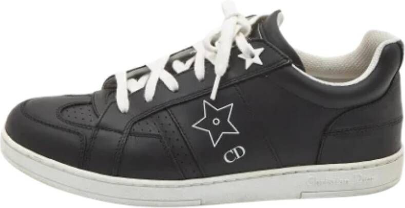 Dior Vintage Pre-owned Leather sneakers Black Dames