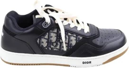 Dior Vintage Pre-owned Leather sneakers Black Heren