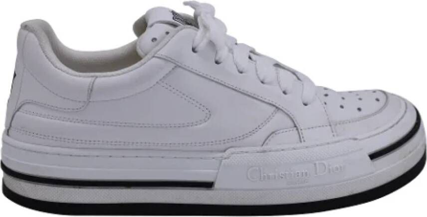 Dior Vintage Pre-owned Leather sneakers White Heren
