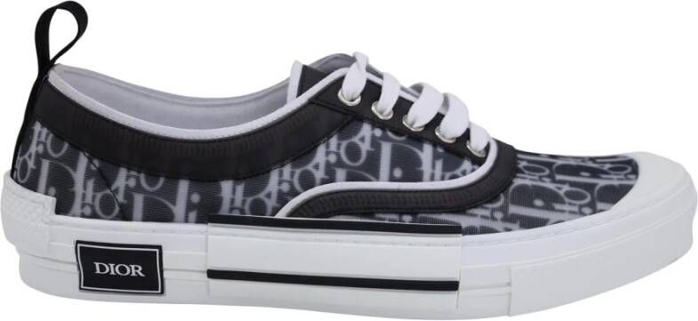 Dior Zwarte Canvas Lage Sneakers Multicolor Heren