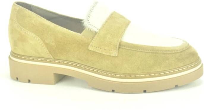 DL Sport Beige Pony Moccasin Schoenen Beige Dames