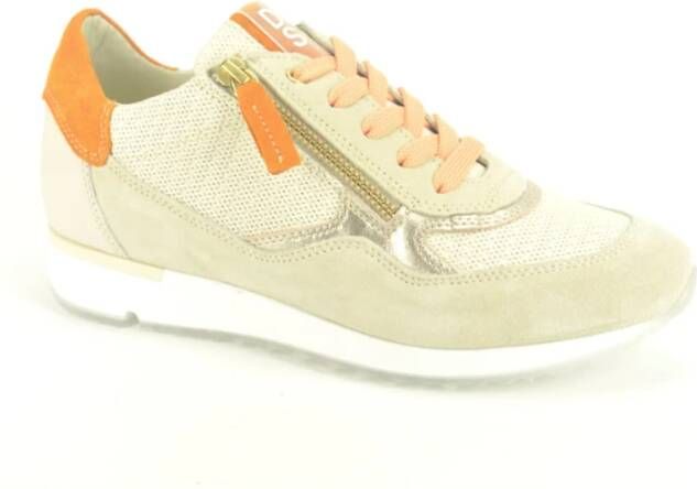 DL Sport Beige+oranje fijn Runner N+Tiret Beige Dames